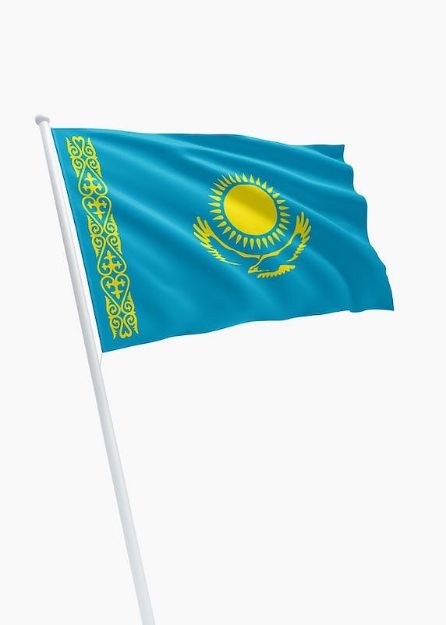 Vlag Kazachstan - 150x225cm Spun-Poly